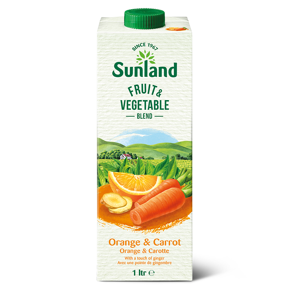 Mélange orange-carotte, avec pointe de gingembre brique de 1L